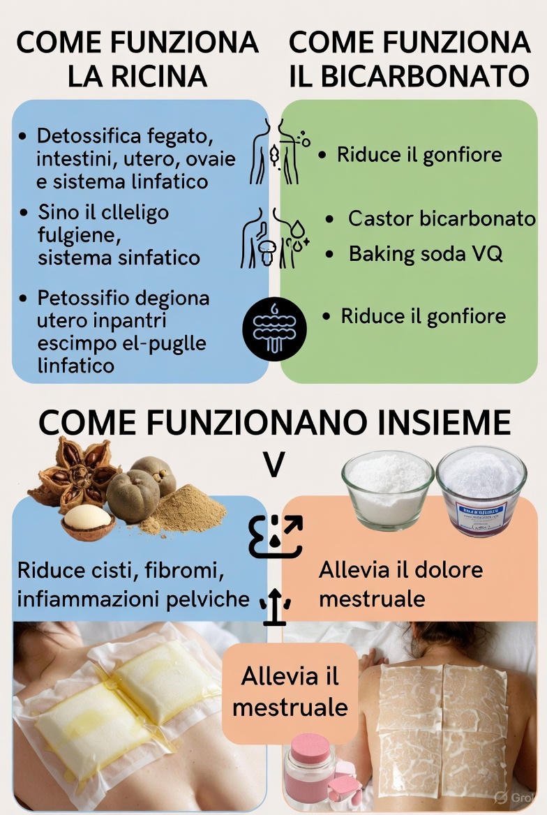 come olio di ricino e bicarbonato lavorano in sinergia nel corpo